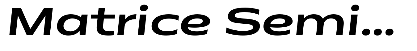 Matrice Semi Bold Italic